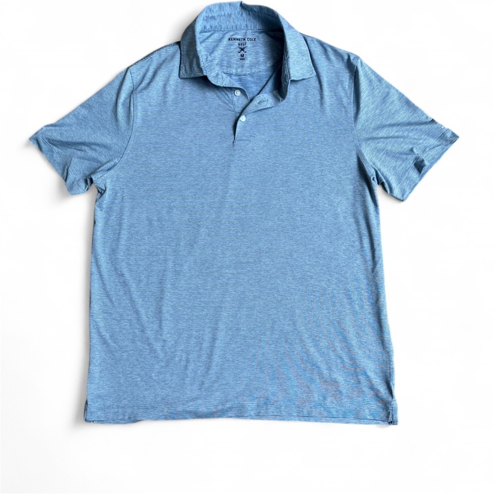 Kenneth Cole Heathered Sky Blue Men’s Polo Shirt